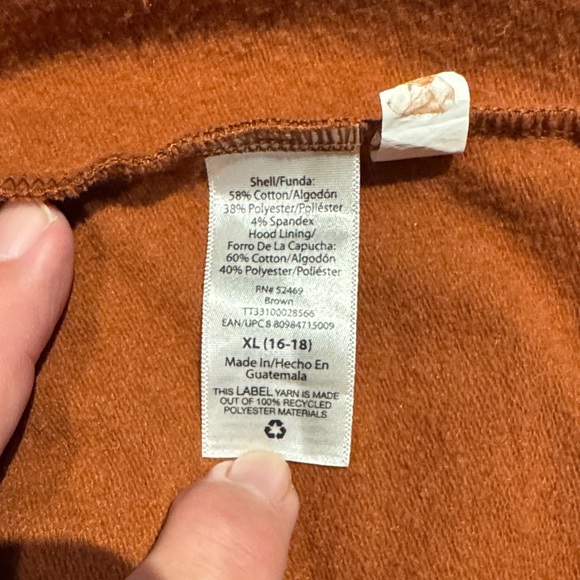 Burnt Orange Zip-Up Hoodie - Picture 6 of 6